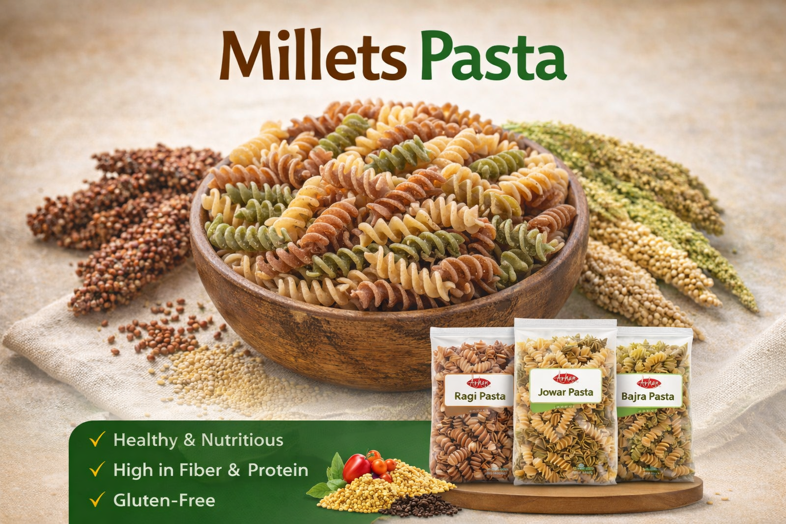 Premium Quality Millets Pasta